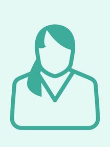 Yvonne Herrmann Stilisiertes grünes Person-Symbol mit Silhouette eines Kopfes und Schultern auf hellgrünem Hintergrund
